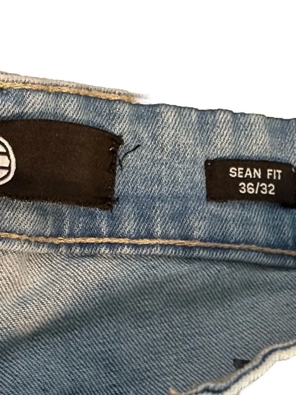 Jordan Craig Mens 36x32 Jeans Sean Slim Tapered Fit Distressed Blue Denim Ripped